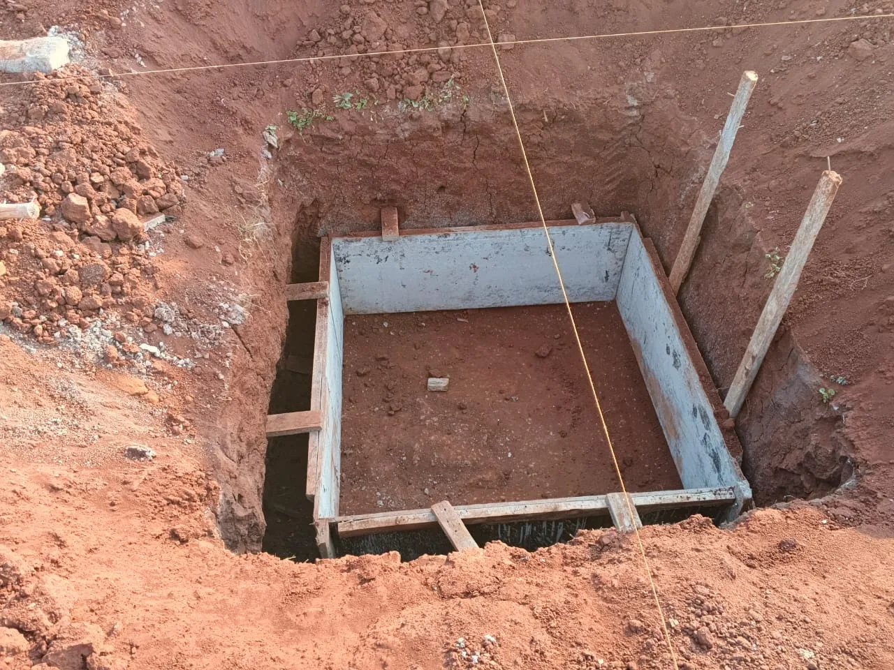 Pit formwork shuttering
