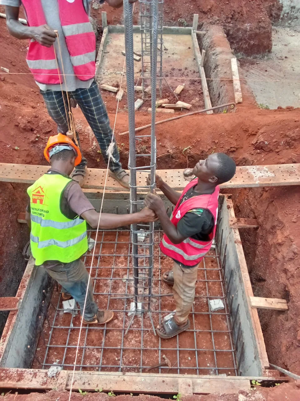 Rebar fixing team
