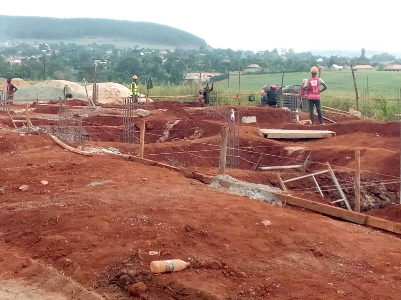 Site excavation panorama